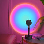 Projector Lamp 16-Color Adjustable Angle Remote & USB-Powered