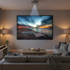 Projector Screen 120 Inch Foldable Fabric Tripod Mount