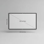 Projector Screen 120 Inch Foldable Fabric Tripod Mount