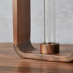 Propagation Vase Transparent Glass Wooden Stand