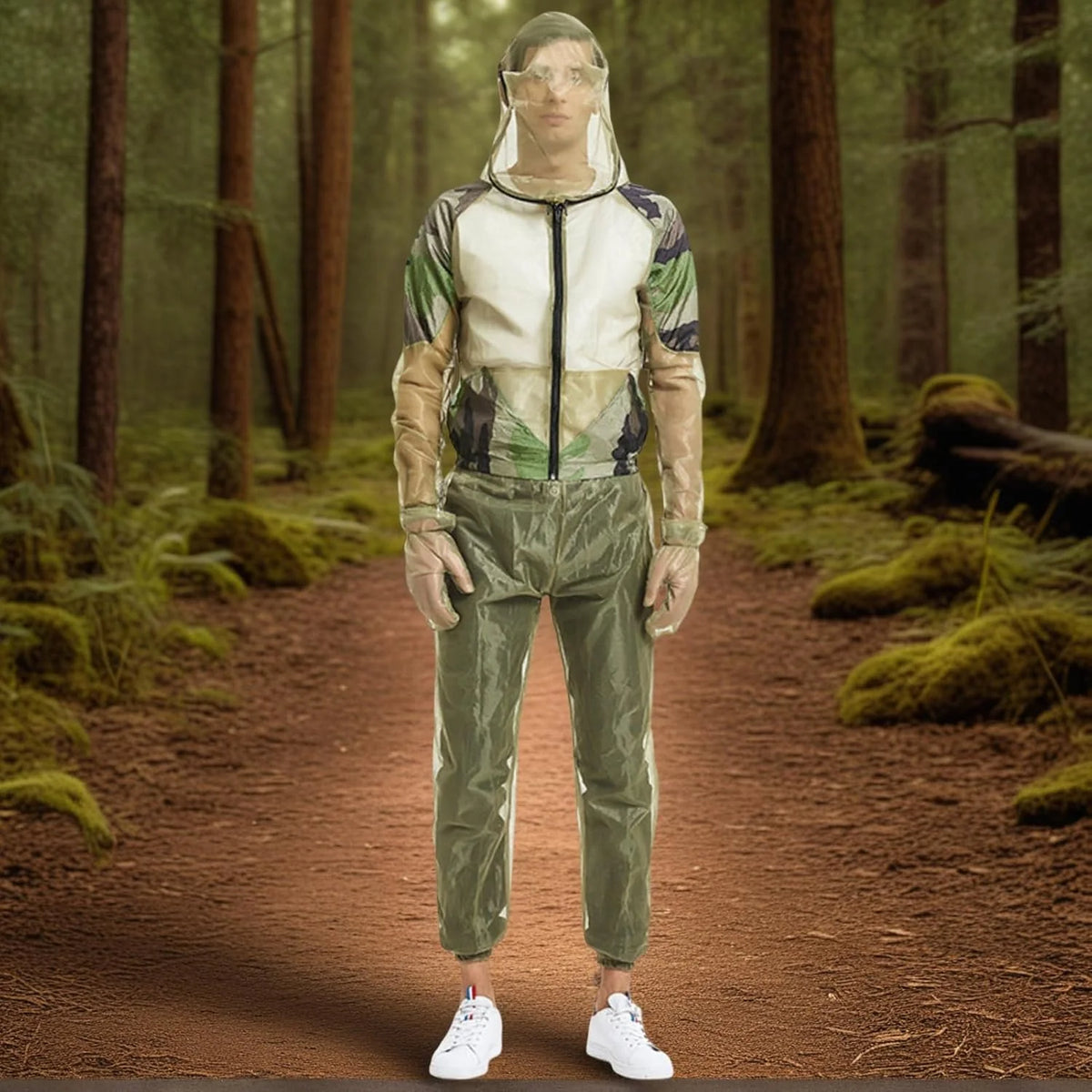 Protective Fly Suit Breathable Mesh Full-Body Quick-Fold