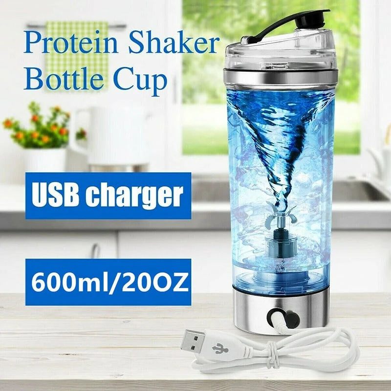 Protein Shaker Bottle Motorized Vortex USB Rechargeable BPA-Free