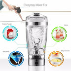 Protein Shaker Bottle Motorized Vortex USB Rechargeable BPA-Free