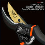 Pruning Shears Reinforced Steel Precision Blade Non-Slip Handle