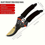 Pruning Shears Reinforced Steel Precision Blade Non-Slip Handle