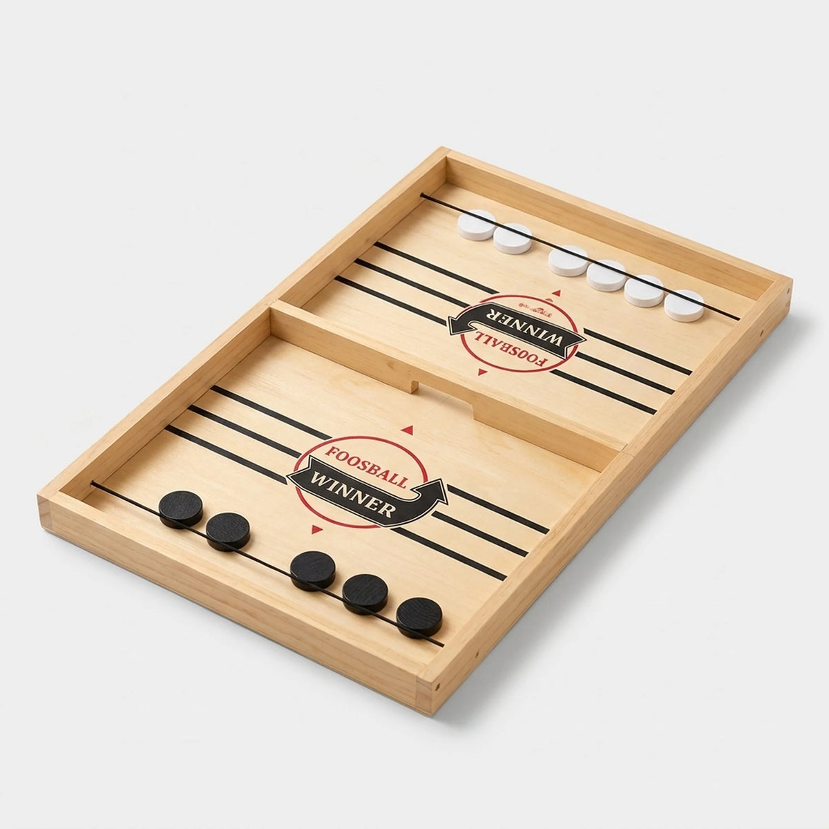 Puck Flick Game Pine Wood Rubber Band Shooter