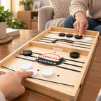 Puck Flick Game Pine Wood Rubber Band Shooter