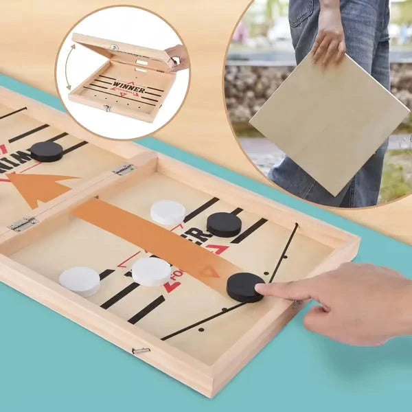 Puck Game Two-Player Solid Wood & Smooth Glide
