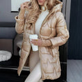 Puffer Jacket Hooded Quilted Roomy Fit