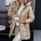 Puffer Jacket Hooded Quilted Roomy Fit