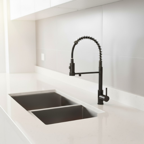 Pull-Down Kitchen Faucet Three-Way Purified Water Dual-Handle
