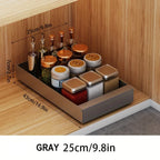 Pull-Out Cabinet Organizer Smooth-Glide Rust-Resistant Metal Space-Saving