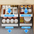 Pull-Out Cabinet Organizer Smooth-Glide Rust-Resistant Metal Space-Saving