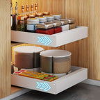 Pull-Out Cabinet Organizer Smooth-Glide Rust-Resistant Metal Space-Saving