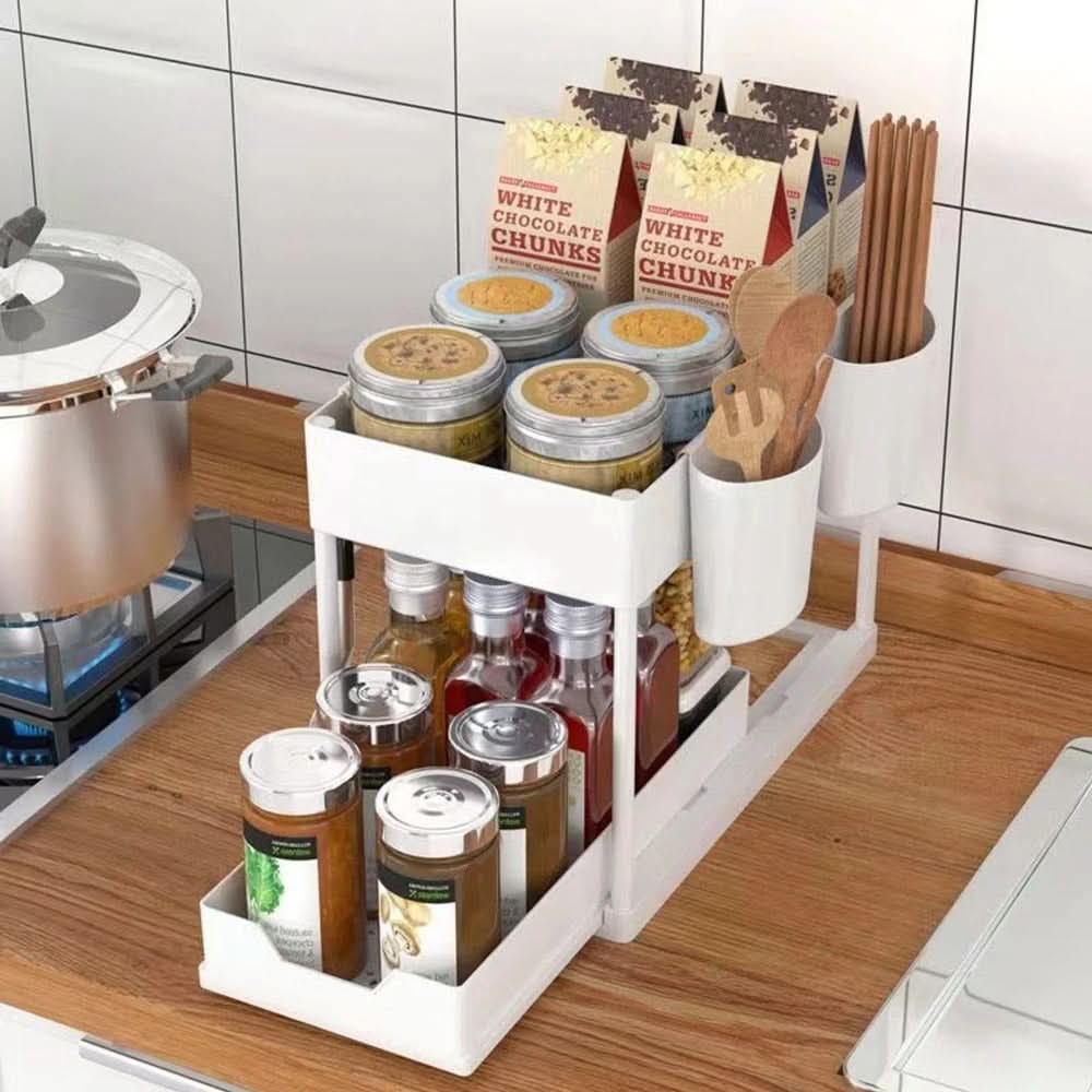Pull-Out Cabinet Shelf Smooth-Glide Reinforced Steel