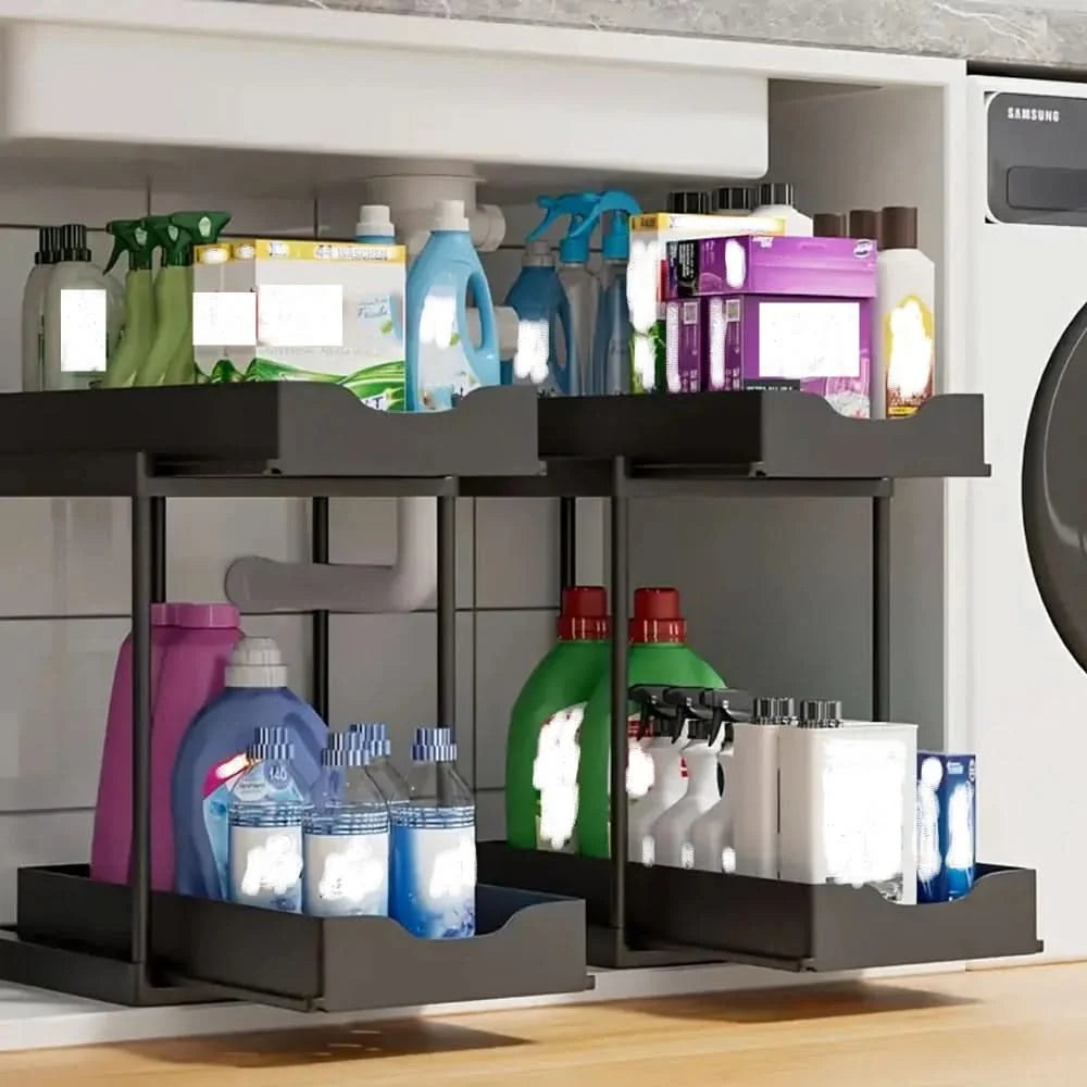 Pull-Out Cabinet Shelf Smooth-Glide Reinforced Steel