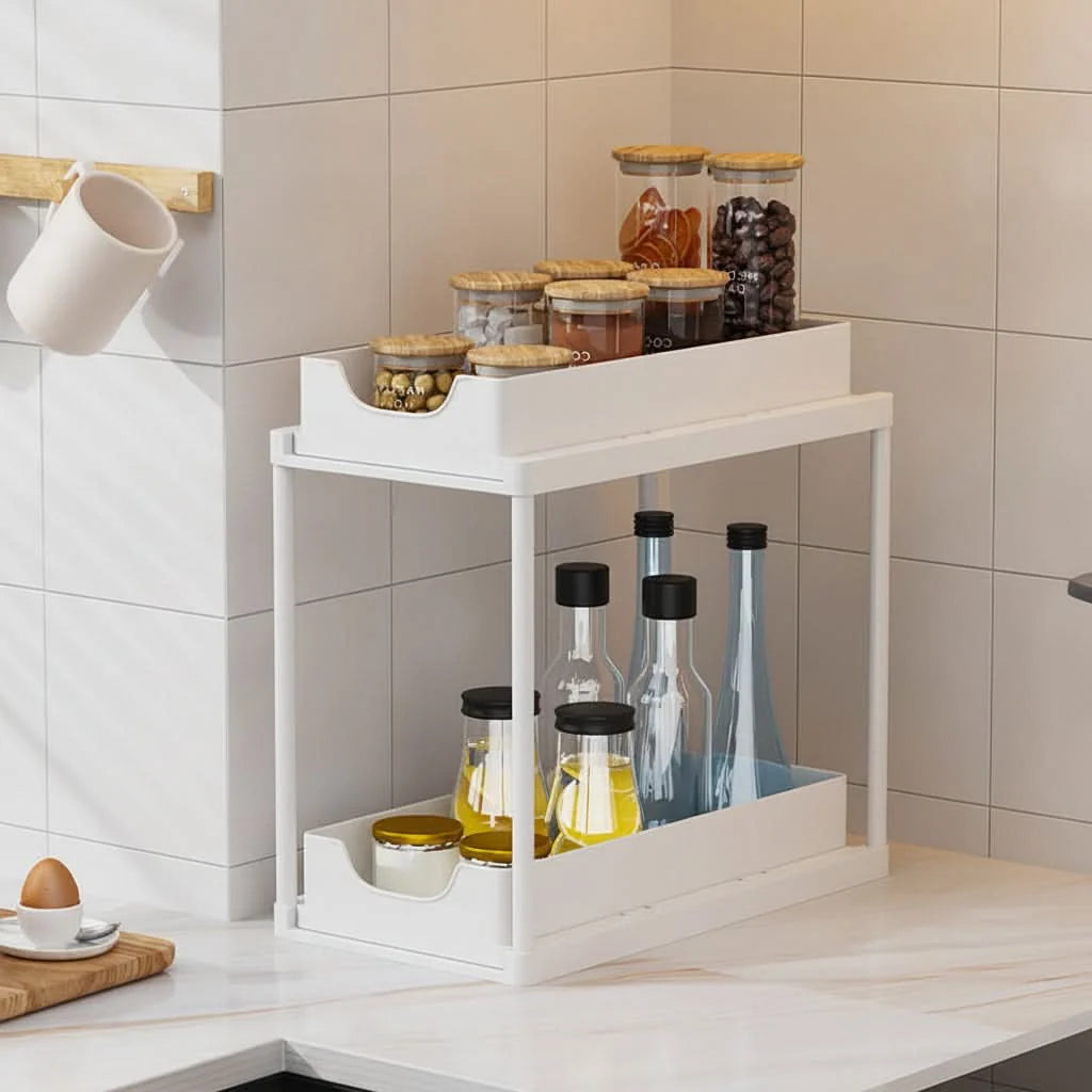 Pull-Out Cabinet Shelf Smooth-Glide Reinforced Steel