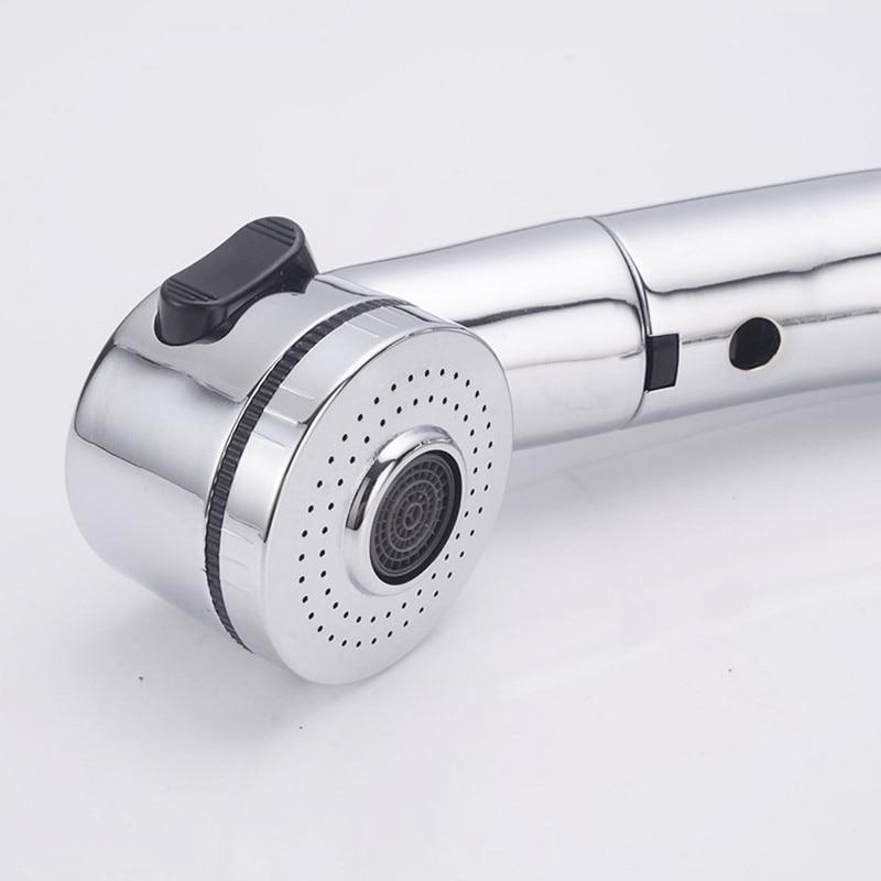 Pull-Out Shower Faucet 360° Swivel Adjustable Height Dual Modes