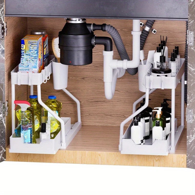 Pull-Out Storage Rack Multilayer Ventilated Space-Saving