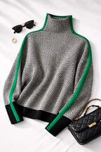Pullover Sweater Wool Cashmere Blend Roll Neck