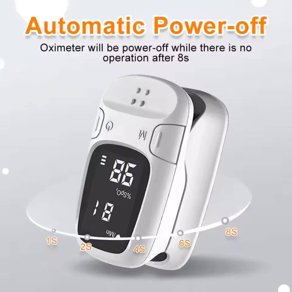 Pulse Oximeter Fingertip LED Rotating Screen