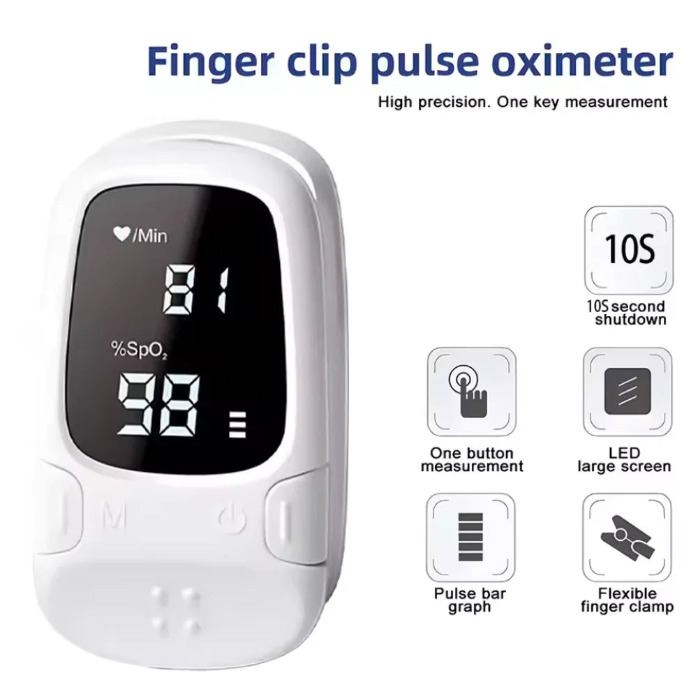 Pulse Oximeter Fingertip LED Rotating Screen