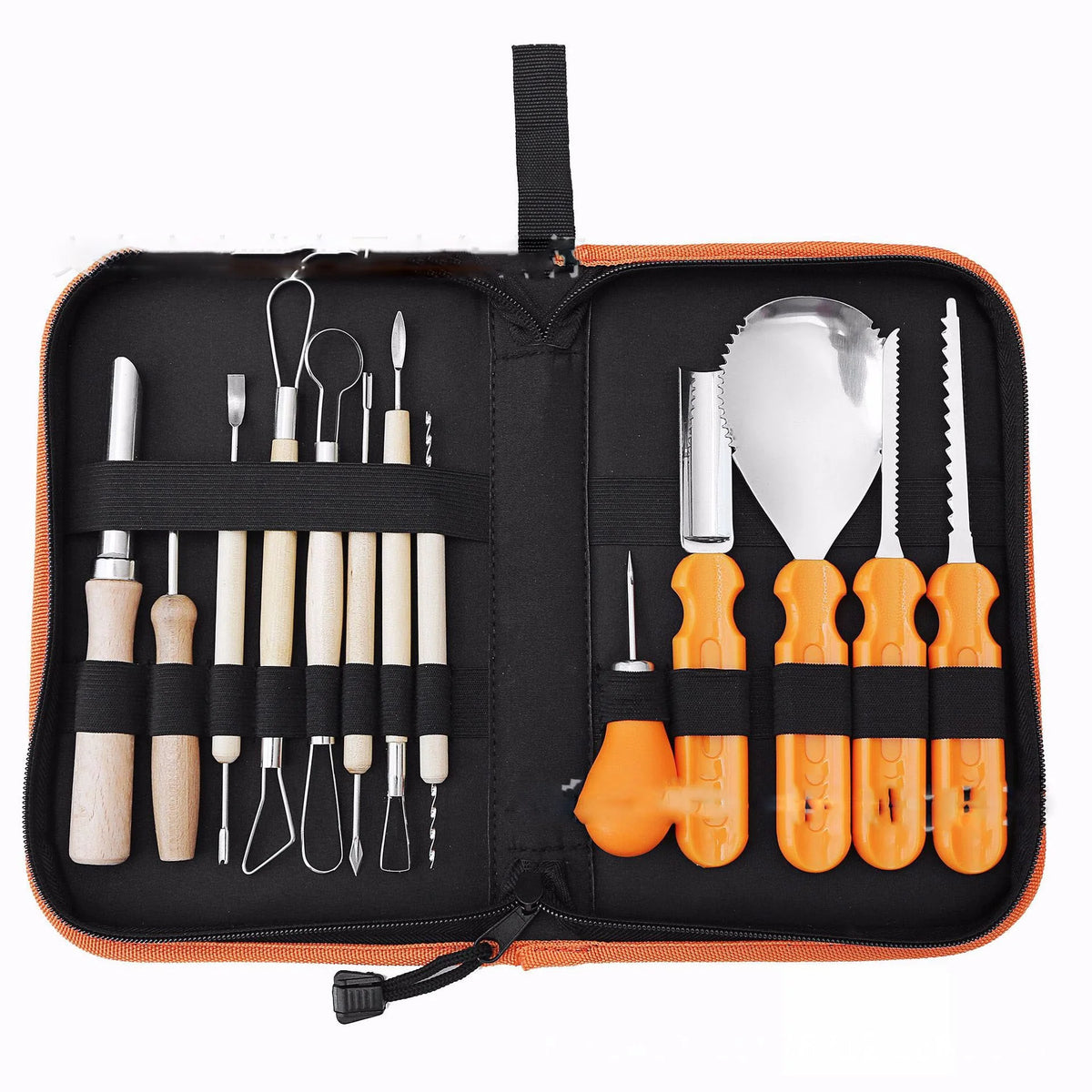 Pumpkin Carving Kit Stainless Steel Blades & Wooden Handles