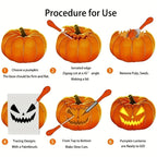 Pumpkin Carving Kit Stainless Steel Set of 7