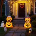 Pumpkin Decoration Collapsible Warm White LED Set of 2