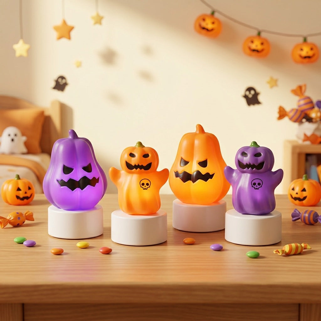 Pumpkin Decoration Menacing Face Non-Toxic Plastic