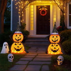 Pumpkin Decorations 3 Ft Warm LED Set of 2