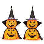 Pumpkin Decorations 3 Ft Warm LED Set of 2