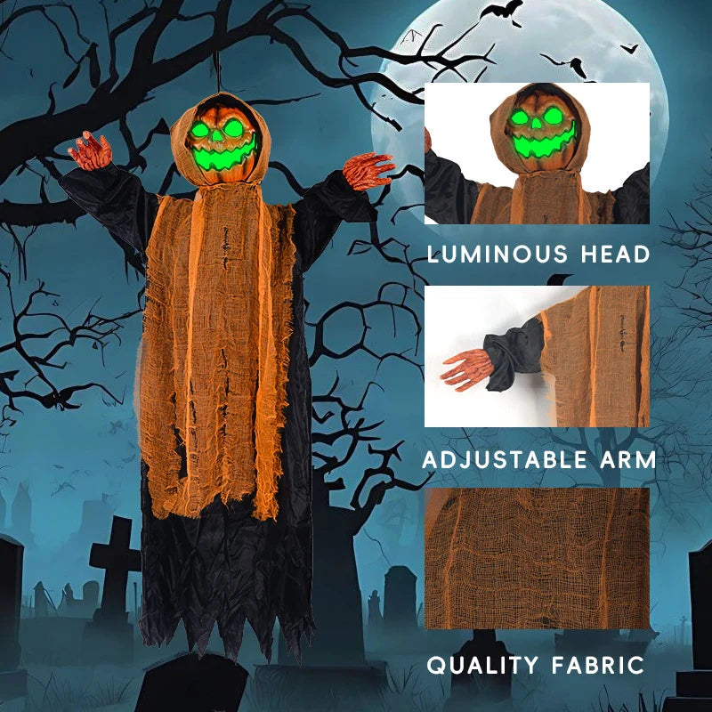 Pumpkin Ghost Decoration Animated LED Light & Motion