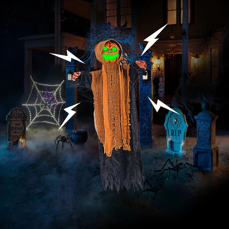 Pumpkin Ghost Decoration Animated LED Light & Motion