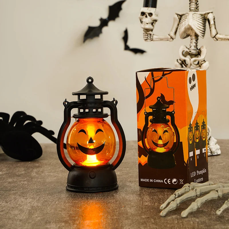 Pumpkin Lantern Flickering LED Battery-Operated