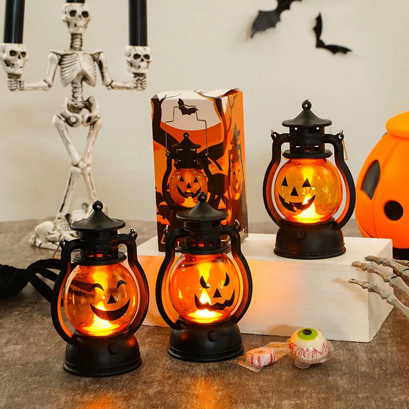 Pumpkin Lantern Flickering LED Battery-Operated