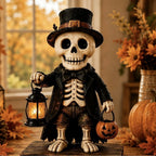 Pumpkin Lantern Handcrafted Rustic LED Compatible