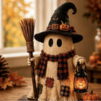 Pumpkin Lantern Handcrafted Rustic LED Compatible