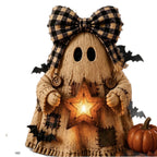 Pumpkin Lantern Handcrafted Rustic LED Compatible