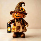 Pumpkin Lantern Handcrafted Rustic LED Compatible