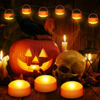 Pumpkin Lights Flameless Flickering LED Remote & Timer