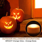 Pumpkin Lights Flameless Flickering LED Remote & Timer