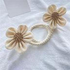 Punch-Free Floral Hemp Curtain Tiebacks (Set of 2)