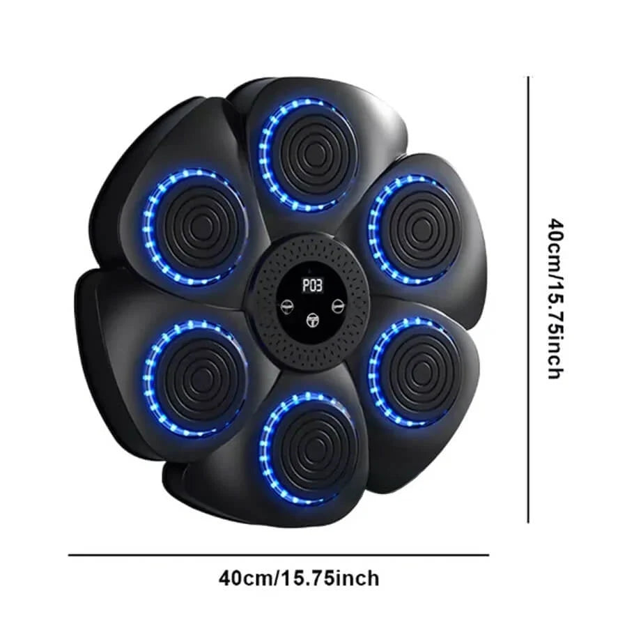 Punching Mat Illuminated Targets & Rhythmic Music With Gloves