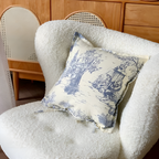 Pure Cotton French Jouy Cushion Cover (18x18 in)