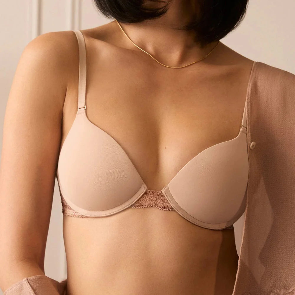 Push Up Bra Underwire Support Supima Cotton Adjustable Straps