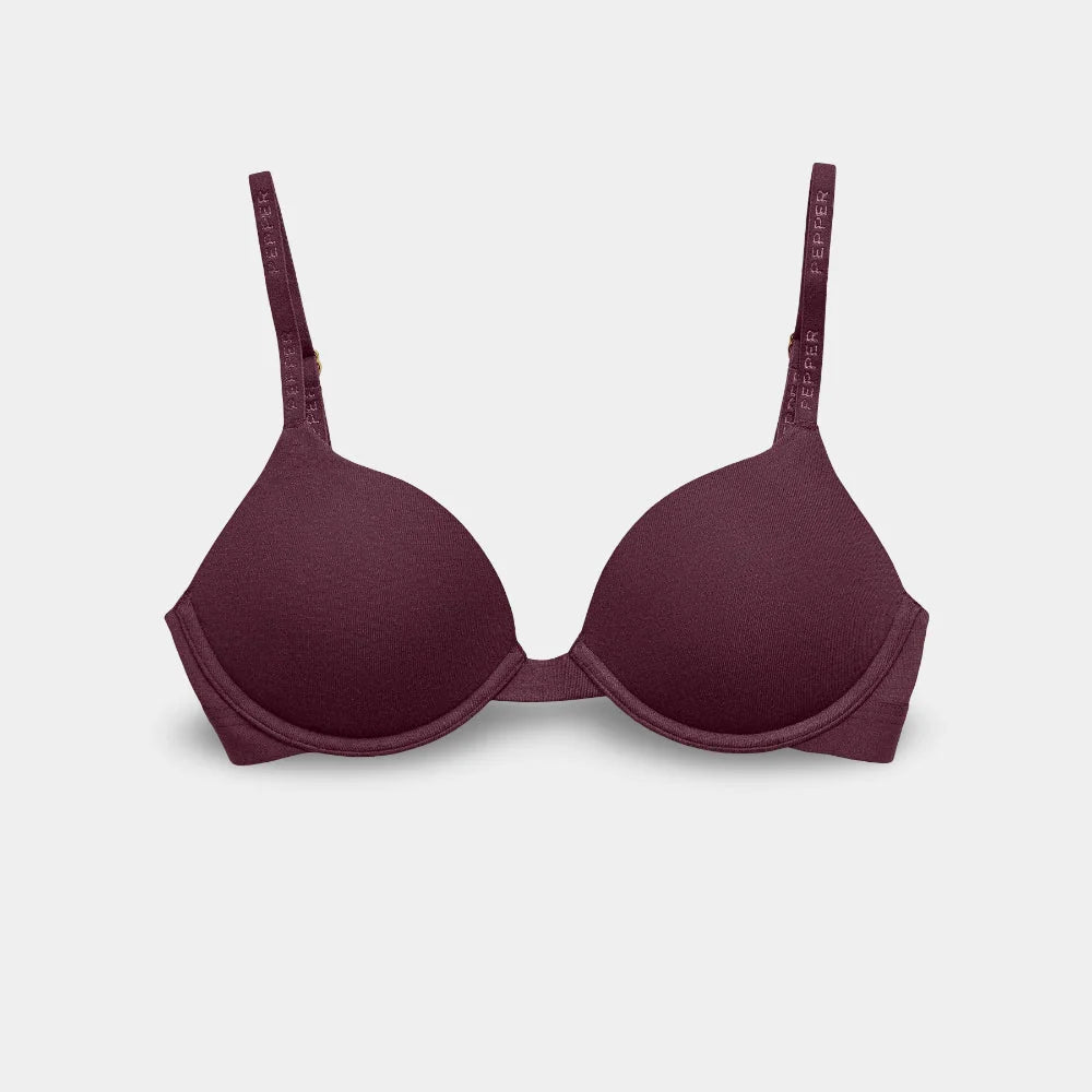 Push Up Bra Underwire Support Supima Cotton Adjustable Straps