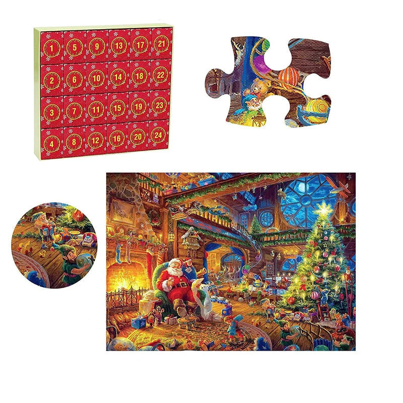 Puzzle Advent Calendar 1008 Pieces 24 Daily Boxes