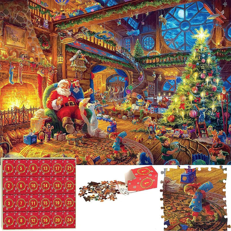 Puzzle Advent Calendar 1008 Pieces 24 Daily Boxes