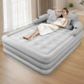 Queen Air Mattress Elevated Backrest & Electric Pump